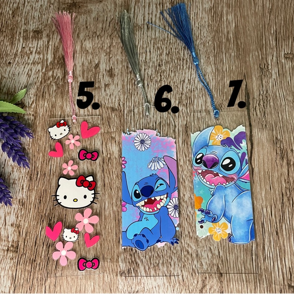 Bookmark Kitty Stitch Handcrafted Artisan Acrylic Journal Gifts Read Book